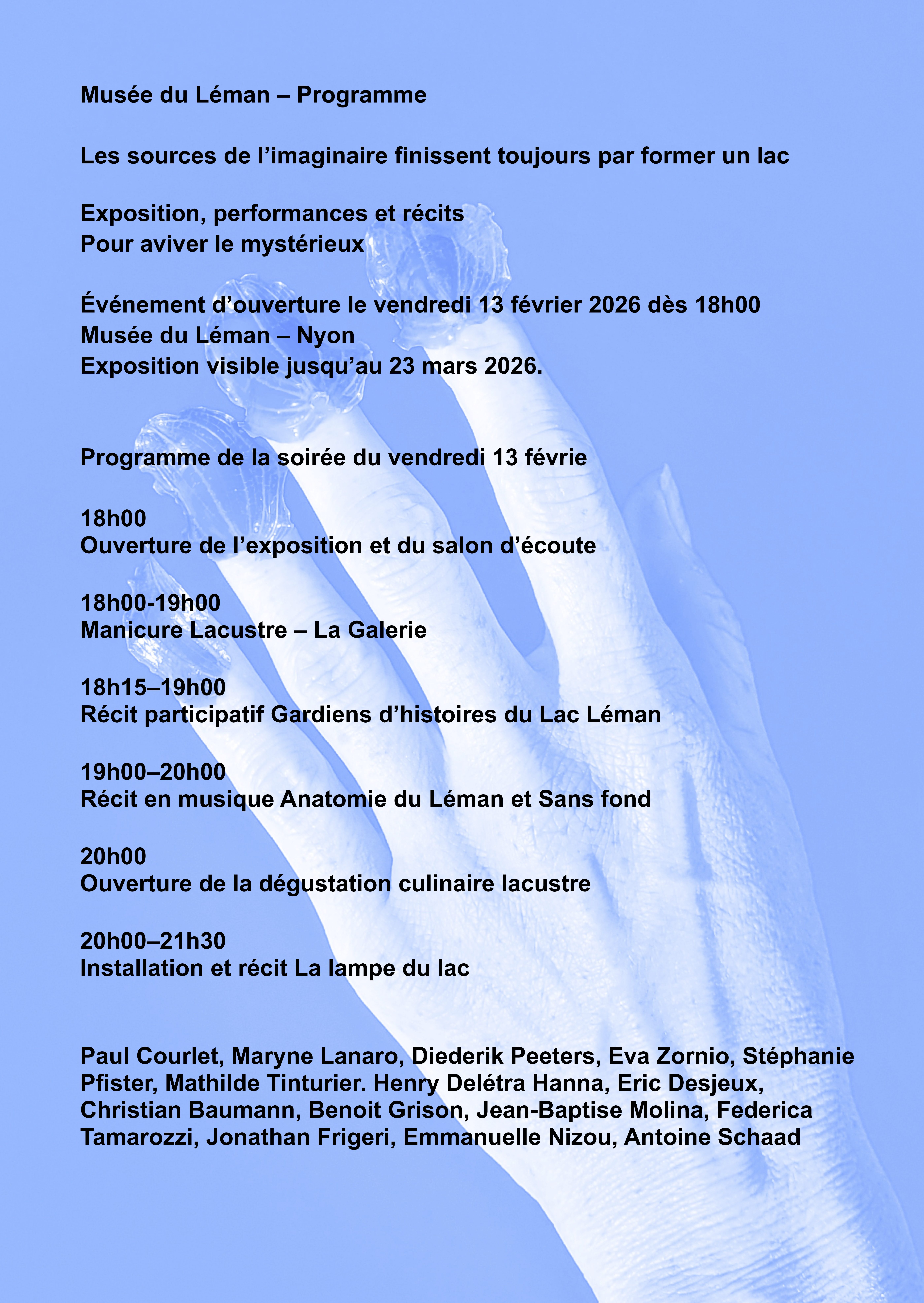 Musée du Léman – Programme